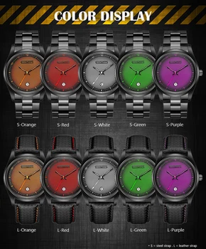 Negru Bărbați Ceasuri Cuarț Creative bombă de Miere Designer de ceasuri de mână de Moda Ceas de sex Masculin Relojes Hombre Cadou