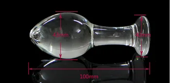 Cap mare de cristal anal, dop de fund din sticlă pyrex penis artificial jucarii sexuale pentru femei, bărbați gay de sex feminin de sex masculin adult masturbari produse