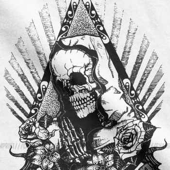 Barbati Tricouri Santa Muerte Casual Din Bumbac Tricou Maneca Scurta Saint Moartea Goth Mexican Moartea Craniu Muertos Mama Tricouri