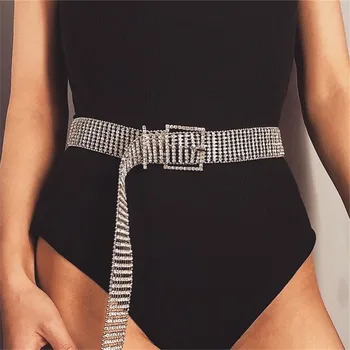 Moda Centura De Talie Strălucitoare Stras Mozaic Gol Reglabil Accesorii Cinturones Chic Streetwear Betelie Pentru Doamna