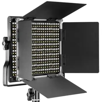 Neewer 2 Bucati Bi-color 660 Video cu LED-uri de Lumină și să Stea Kit-ul Include:(2)3200-5600K CRI 96+ Estompat Lumina cu U Suport Barndoor