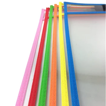 10BUC Reutilizabile PVC transparent se Șterg Buzunare cu 3PCS Magnetic Uscat Șterge Tabla Pix pentru Birou Clasă de Culoare Aleatorii