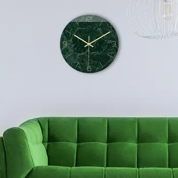 Lumină moderne de lux ceas de perete textură de marmură ceas acasă decorare dormitor ceas acrilice durată de imprimare Tv de Perete decor