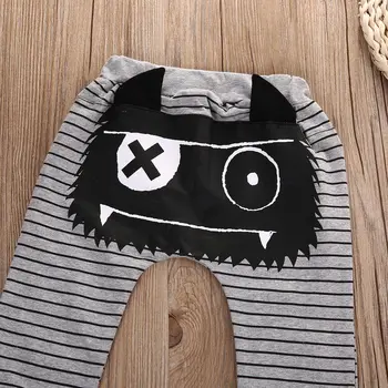 Pudcoco 2019 Drăguț Copii Baieti Fete Funduri Monstru Geometrice Imprimare Harem Pantaloni Casual Pantaloni Copii Pantaloni de Băiat 0-2Y