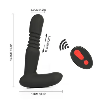 Anal Vibrator pentru Bărbați Telescopic sex Masculin, Prostata pentru Masaj Wireless de Control de la Distanță Dildo Vibrator Încălzire Butt Plug Anal, Jucarii Sexuale