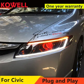 Styling auto Pentru Honda 8 Civic 2006-2011 Faruri pentru civic DRL lentile de faruri cu LED-uri dinamice de semnalizare