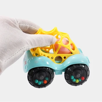 Copilul din material Plastic Non-toxic Animale Colorate de Mână Jingle Tremura Bell Masina Jucării Zornăitoare Muzica Clopotelor pentru Copii de Culoare Aleatorii B0986