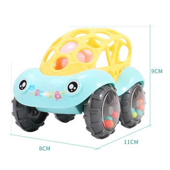 Copilul din material Plastic Non-toxic Animale Colorate de Mână Jingle Tremura Bell Masina Jucării Zornăitoare Muzica Clopotelor pentru Copii de Culoare Aleatorii B0986