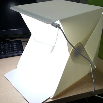 1 BUC Portabil Pliant Lightbox Fotografie LED-uri de Lumină Cameră Foto Studio Cort Lumina Moale Cutie Fundaluri pentru aparat Foto DSLR