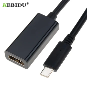 4K Tip C 3.1-compatibil HDMI Cablu Adaptor de sex Masculin la Feminin Adaptor USB C Converter pentru MacBook carte de Crom
