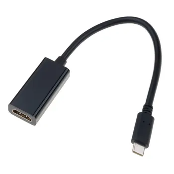 4K Tip C 3.1-compatibil HDMI Cablu Adaptor de sex Masculin la Feminin Adaptor USB C Converter pentru MacBook carte de Crom