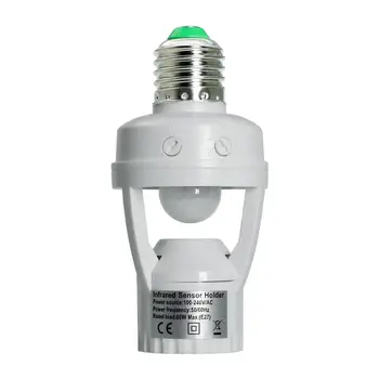 Sensky 100-240V Soclu E27 Convertor Cu Senzor de Mișcare PIR Fiolă LED E27 Lampă de Bază Inteligent Bec Comutator