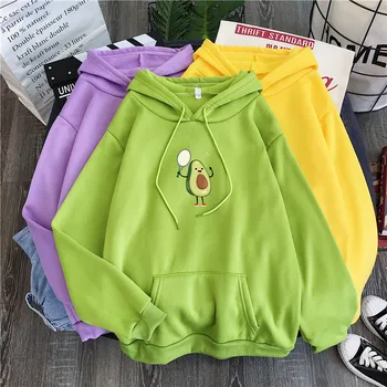 Desene animate drăguț avocado tricou hanorace kawaii imprimare de Moda de top fata de print hoodie Personalitatea doamnelor hip hop îmbrăcăminte tricou