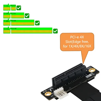 XT-XINTE PCIe x4 3.0 Cablu de Extensie M. 2 M pentru a PCI Express 4x 2230/42/60/80 Riser Card de Gen3.0 Extender cablu de Linie 90degree