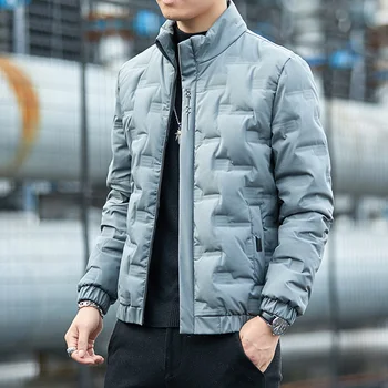 Jos Jacheta Barbati Lumină Și Subțire Scurt Stil Plus Voluminoase Dimensiune la Modă Frumos Iarna 2021 Nou Strat Băiat Versiunea coreeană Cald