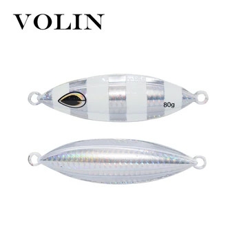 VOLIN 5pcs NOU Model de Metal de Pescuit Nada 40g 60g 80g 100g 150g Luminous Nada de Pescuit Metal Jig apă Sărată Artificială Mare Duce Nada