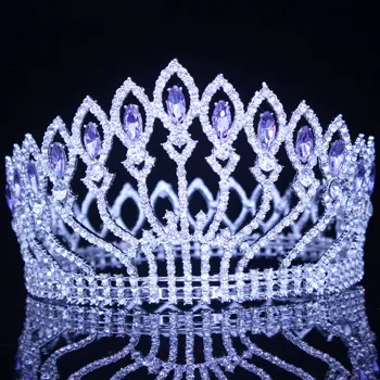 Cristal Regina Nunta Tiara Coroana De Mireasă Concurs De Păr Ornamente Baroc Diademă Caciula Femei Mireasa Cap Bijuterii Accesorii