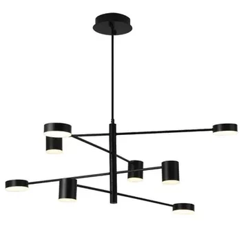 Modei moderne Aur Negru Lung Alb Led pentru Tavan Suspendat Candelabru Lampă Lumină pentru Hol Bucatarie Living Dormitor la Mansardă