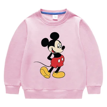 Disney Mickey Mouse Hanorac de Imprimare de Desene animate pentru Copii Fete Jachete cu Glugă Haine Copii Fete Băieți Pulovere Uza