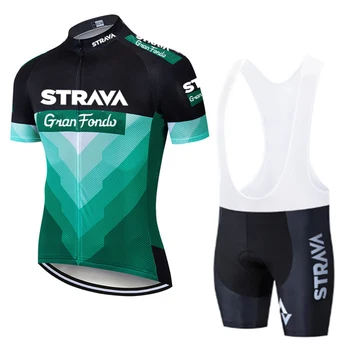 Ciclism Jersey 2021 Echipa Pro STRAVA Vara Ciclism Jersey Set Respirabil Racing Sport Mtb Biciclete Tricouri Ciclism de Îmbrăcăminte pentru Bărbați