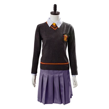 Hermione Uniformă Cosplay Costum Adult Copil Fusta Halat De Vrăjitoare Uniformă Tinuta De Halloween Costum De Carnaval