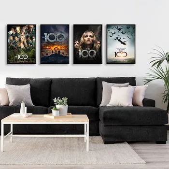 100 Sezonul de Seriale TV Show Movie Poster Pânză Moderne de Pictură în Ulei Arta de Perete Imagini Living Decor Acasă