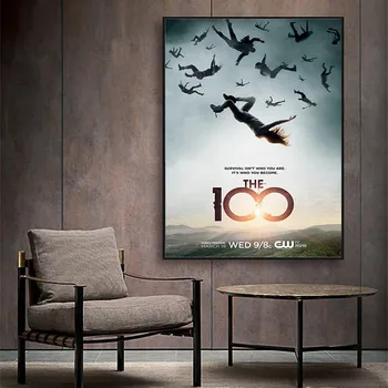 100 Sezonul de Seriale TV Show Movie Poster Pânză Moderne de Pictură în Ulei Arta de Perete Imagini Living Decor Acasă