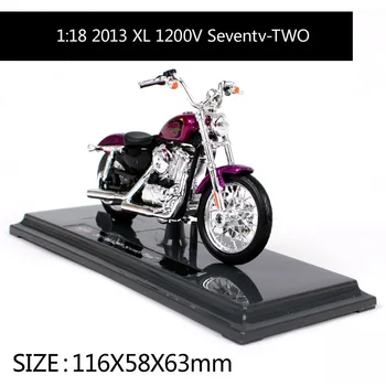Maisto 1:18 Harley Davidson 2013 XL 1200V Seventv-DOUĂ Motociclete metal model de Jucarii Pentru Copii Cadou de Ziua Jucării de Colecție