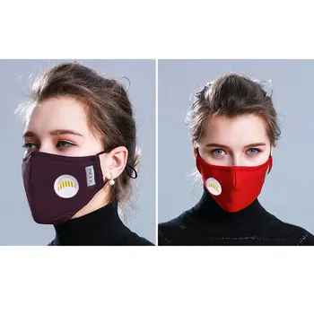 Moda Bumbac Respirația Supapa de Gura Masca de PM2.5 Masca Filtru de Carbon activ Respirator Gura-închis Gura Masca de Fata pentru Femei Barbati