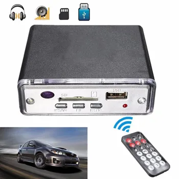 Mini Auto Digital Player Stereo 12V USB SD Digital cu LED-uri MP3 Player cu Telecomanda pentru Masina Motocicleta