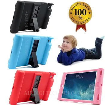 Pentru iPad Mini 1/2/3 Retina Copii în condiții de Siguranță la Șocuri din Cauciuc Silicon Caz Capacul suportului w/Kickstand