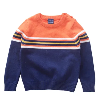 Dungi baieti pulovere elegante pentru copii tricotaj cald tricotate de bumbac uzură o-gât pulover pentru copii îmbrăcăminte copil copil