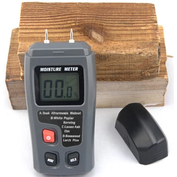 Umiditatea lemnului Metru Higrometru din Lemn LCD Digital Detector de Umiditate Lemn Tester Lemn Umed Detector de lemn de Foc de Hârtie Carton