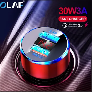 OLAF 30W 3A Quick Charge 3.0 USB Masina Încărcător pentru iphone 11 Xiaomi Mi 10 Supraîncărca SCP QC3.0 Rapid USB Masina Telefon de Încărcare Rapidă