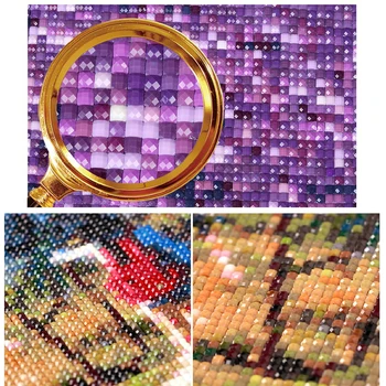Full pătrat 5D DIY culoare floare de diamant pictura cruciulițe stras diamant broderie mozaic decor acasă cadou ZWQ