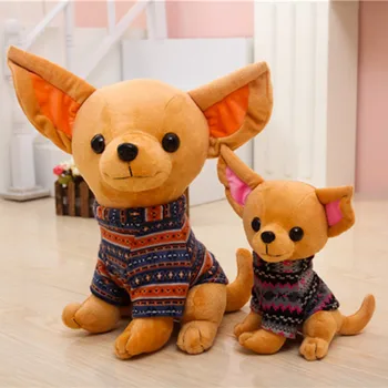 1 BUC 25cm Drăguț Câine de jucărie de Pluș Jucărie Minunat Chihuahua Catelus Jucărie pentru Copii Kawaii Simulare Animal Papusa Cadou de Ziua de nastere pentru Copii