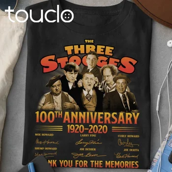 Cei Trei Stooges de-a 100-a Aniversare Toate Exprimate Semnat Cadou Pentru Fan T-Shirt S-3XL