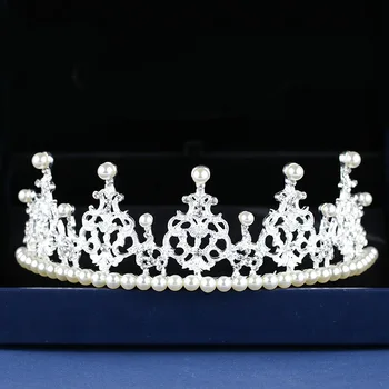 Perla Coroană De Naștere Pentru Copil Stras Diademe Crown Princess Cadou De Ziua Frizură Petrecere Copii Fete Coroana Capului Bijuterii