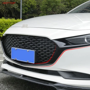 Pentru Mazda3 Axela 2020 Față De Centrul De Plasă De Bandă Luminoasă Refit Negru Strălucitor Cadru Decorativ Accesorii Auto