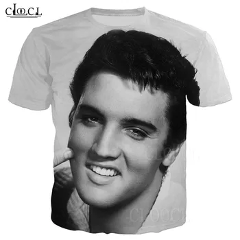 Vara Cântăreț de Rock Elvis Presley 3D de Imprimare de Moda Casual Tricou Maneca Scurta Femei Bărbați T-Shirt Elvis Tricouri Pulover