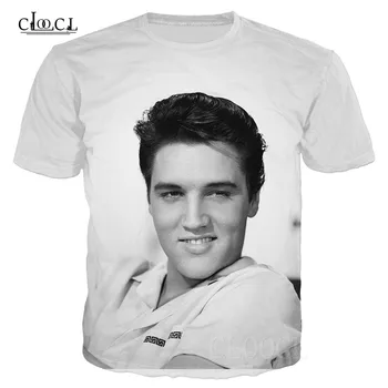 Vara Cântăreț de Rock Elvis Presley 3D de Imprimare de Moda Casual Tricou Maneca Scurta Femei Bărbați T-Shirt Elvis Tricouri Pulover