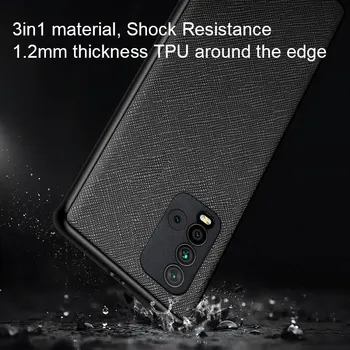 Caz pentru Xiaomi Redmi 9T 9 9A 9C Caz TPU Jurul Marginii Protecție Perfectă de Înaltă Calitate din Piele PU