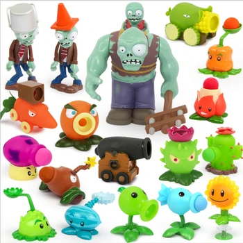Plants Vs Zombies Jucării de Acțiune Figura Jucarii pentru Copii PVZ Stoarce Lansa Modelul Plante vs Zombie Figurina Gag Jucărie pentru Cadou