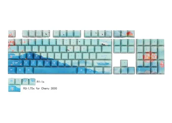 OMO OEM profil peste tot Colorant Sub Keycap buclă peisaj frumos pentru tastatură mecanică gh60 87 104 tkl ansi