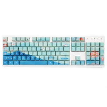 OMO OEM profil peste tot Colorant Sub Keycap buclă peisaj frumos pentru tastatură mecanică gh60 87 104 tkl ansi