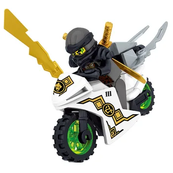 8Pcs/Set Ninjago Motorfiets Minifiguren Ninja ZANE Lloyd Mini Cijfers Blokken Speelgoed Cadou Pentru Băiat