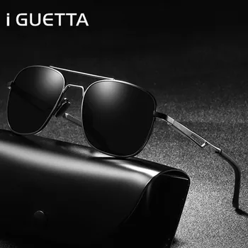IGUETTA Pătrat ochelari de Soare de Brand Designer de Bărbați Polarizat Ochelari de Soare Pentru Barbati Colorate Lentile de Pilot de ochelari de Soare de Înaltă Calitate IYJC363