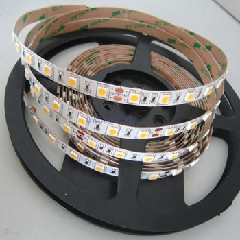 14.4 W/M 5050 LED bandă 12V banda de LED-uri alb/cald alb/alb pur flexibilă cu led-uri 24v coarda lumina 100M/lot DHL transport Gratuit