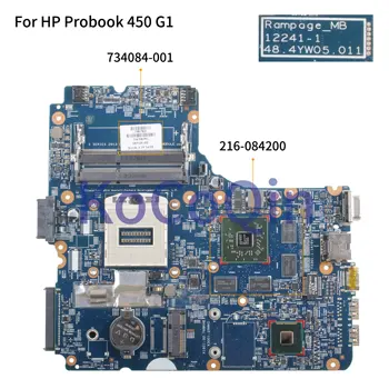 KoCoQin placa de baza Pentru Laptop HP Probook 440 450 G1 G1 Placa de baza 12241-1 734084-001 734084-501 SR17D 216-084200