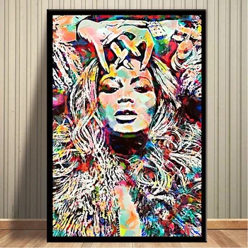 Beyonce Acuarelă Arta Pop Star Postere Si Printuri Panza Pictura Imaginile De Pe Perete Decorative Abstracte Decor Acasă Plakat